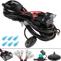 Light Bar Wiring Harness Kit with Relay and Fuse