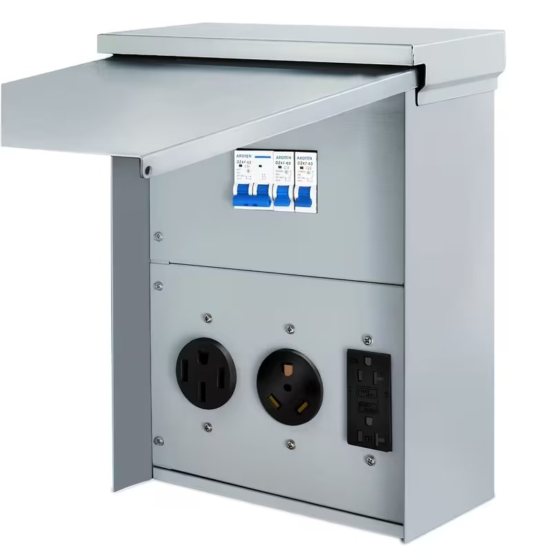 Pre-Wired RV Temporary Power Socket Panel